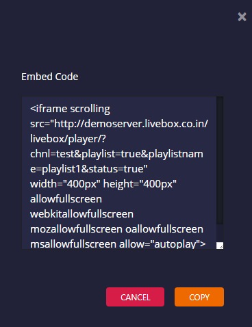 embed code for playlist