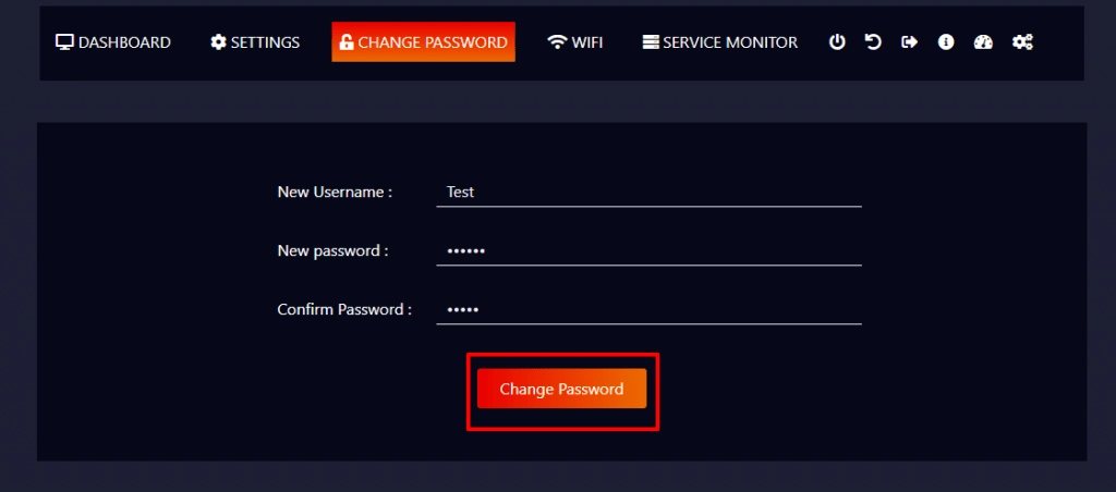 bonding device password settings