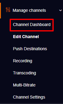 channel dashboard