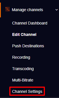 Livebox channel settings