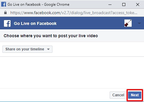 live stream on facebook using Livebox