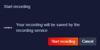 recording option on Livebox