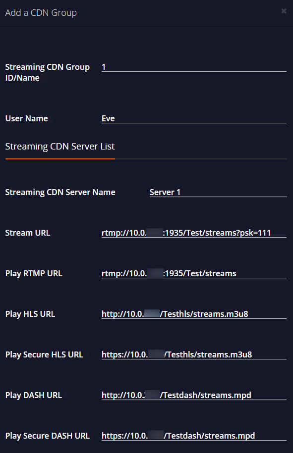 Livebox multiCDN settings