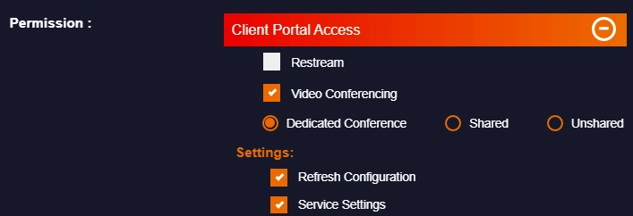 video conferencing settings