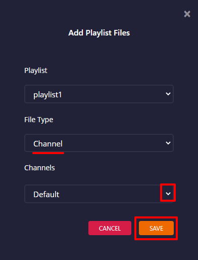 adding playlist with livebox channel videos