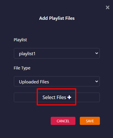 adding playlist with files