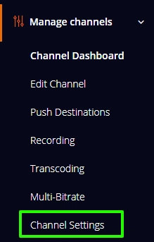 channel settings