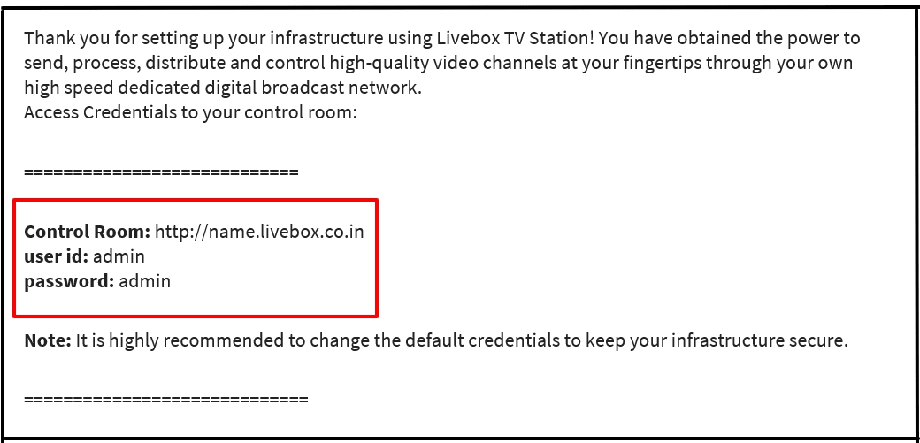 getting started with Livebox