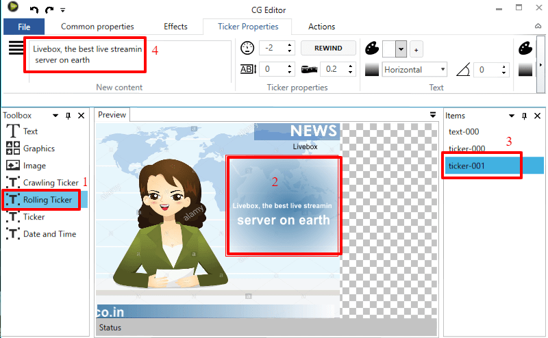 CG editor for news