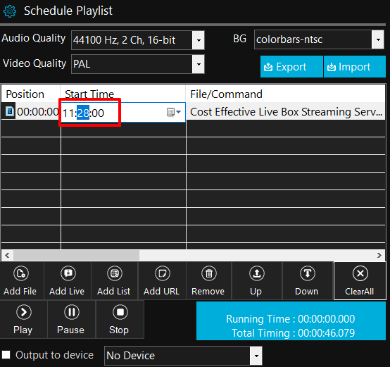 Livebox playout software