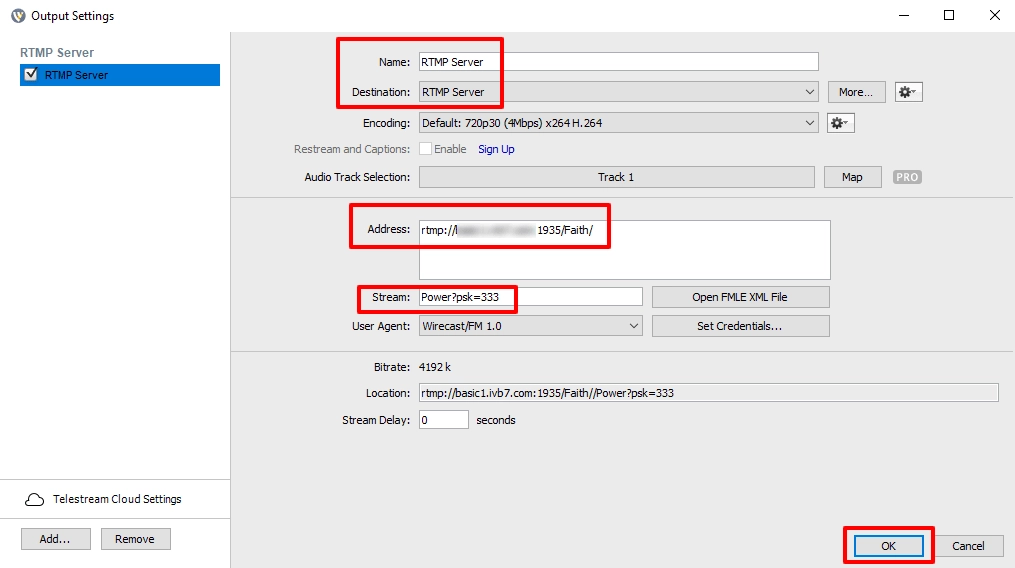 Livebox supports wirecast