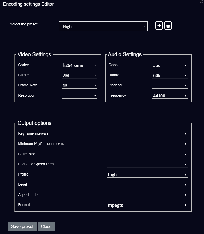 SD-encoder-preset-setting