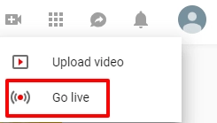 YouTube go live