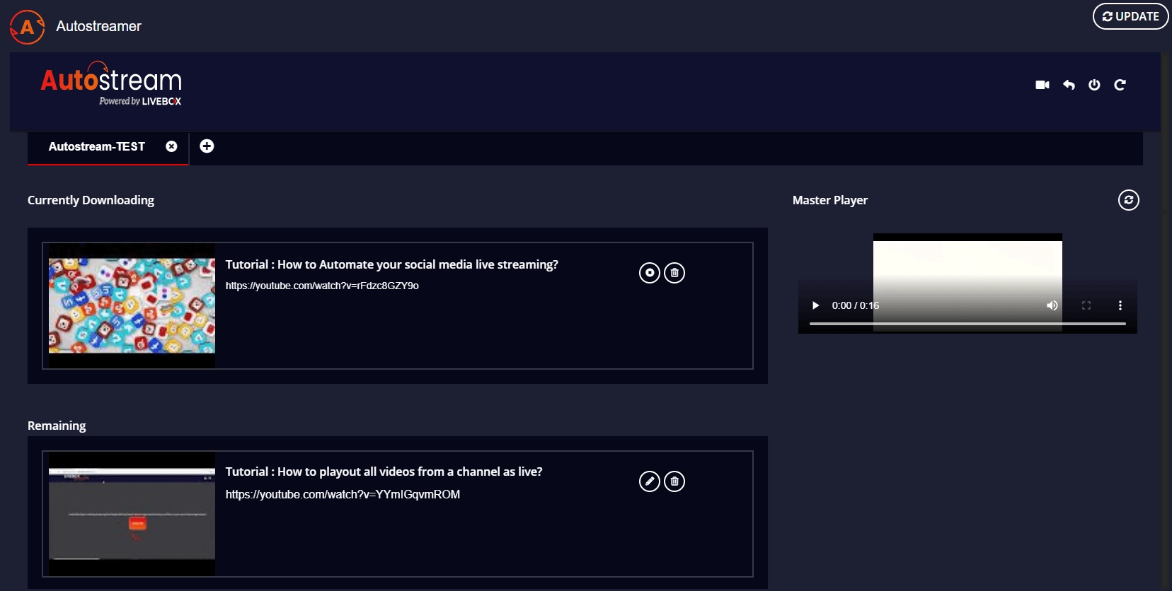 automated playlists with YouTube videos