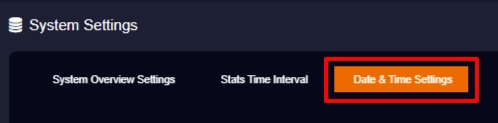 date and time settings