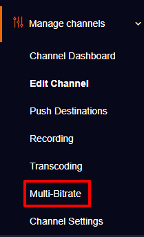 multi-bitrate streaming