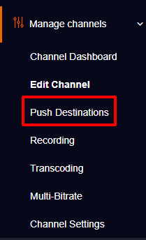 push destination