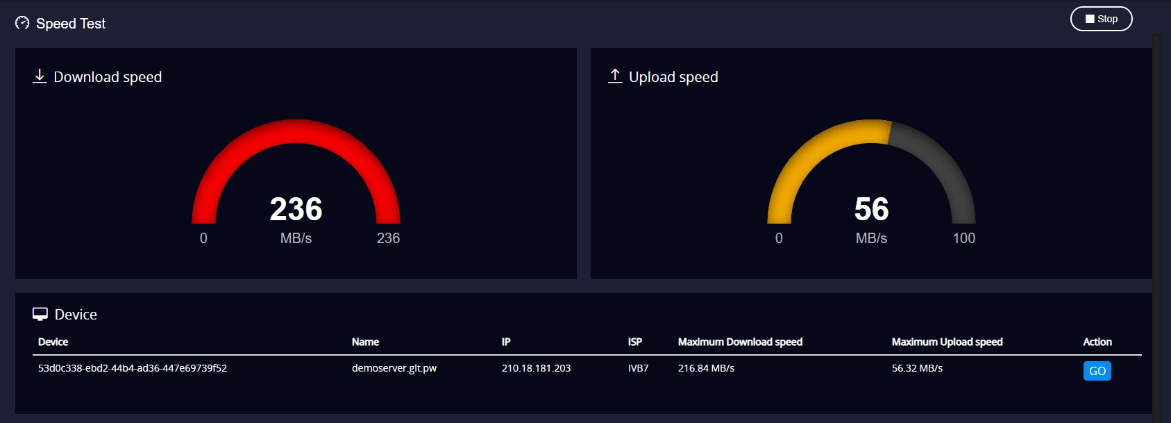 speed test monitors