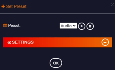 set preset for video conferencing