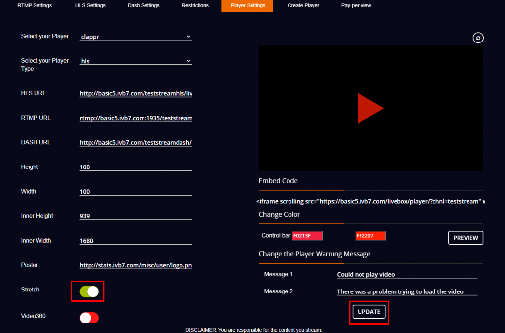 Adjust Streaming Video Aspect Ratio - knowledgebase